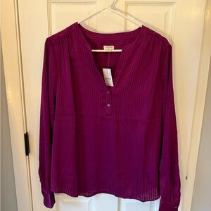 J. Crew Vibrant Magenta Blouse